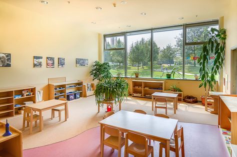 Martin Wilczek blog: How to build a preschool according to feng shui principles Minimalist Classroom, Kindergarten Furniture, Simple Classroom, Daycare Furniture, Kindergarten Interior, Montessori Shelf, Montessori Environment, Early Years Classroom, Montessori Lessons