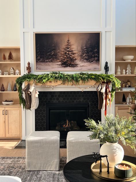 Samsung Frame TV Art Set Christmas … curated on LTK Samsung Frame Tv Above Fireplace, Samsung Frame Tv Over Fireplace, Picture Frame Tv Above Fireplace, Frame Tv Fireplace, Frame Tv Above Fireplace, Picture Frame Tv, Tv Above Fireplace, Fireplace Dimensions, Above Fireplace