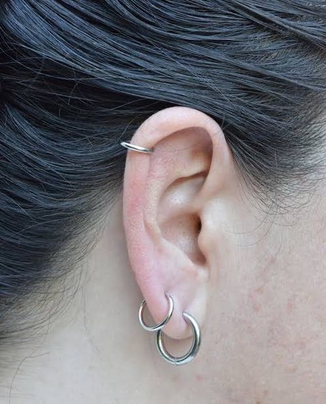 Faux Piercing, Tragus, Piercings, Hoop Earrings, Cuff, How To Wear