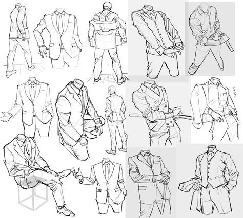 Suit Drawing, Men In Suits, Clothing Sketches, 캐릭터 드로잉, Anatomy Drawing, Body Drawing, Anatomy Reference, Drawing Clothes, Drawing Practice