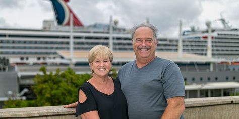 Couple lives on cruise ships - Upworthy Retire Abroad, Billy Madison, Life Size Cutouts, Cruise Destinations, Social Behavior, Remote Workers, Cost Of Living, Adam Sandler, Assisted Living