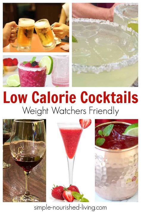 Ww Cocktails Drink Recipes, Weight Watcher Cocktails, Weight Watcher Alcohol Drinks Ww Points, Vodka Cocktails Low Calorie, Ww Low Point Alcoholic Drinks, Low Cal Cocktails Recipes, Low Calorie Alcoholic Drinks At Home, Lowest Calorie Alcoholic Drinks, Ww Alcoholic Drinks