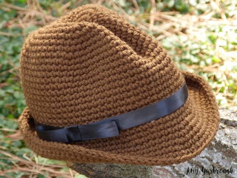 Crochet Fedora, Make Your Own Hat, Kids Crochet Pattern, Hat Patterns Free, Crochet With Cotton Yarn, Hat Clip, Baby Hat Patterns, Crochet Hat Free, Crochet Hats Free Pattern