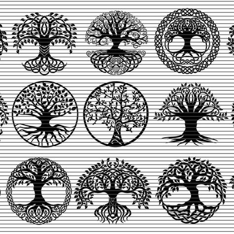 Tree Of Life Svg, Tree Drawing Simple, Make A Family Tree, Svg Tree, Tree Of Life Symbol, Cemetery Headstones, Tree Stencil, Family Tree Template, 3d Printer Designs