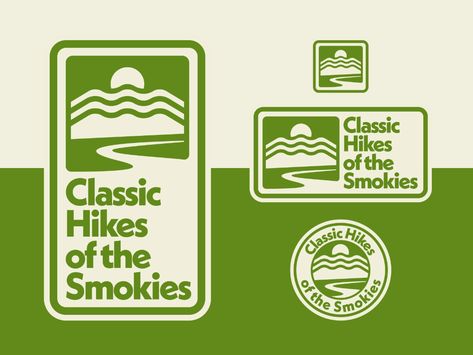 Classic Hikes of the Smokies by Logan Hall on Dribbble Mountain Logo Design, Hiking Logo, Bd Design, Camp Logo, Outdoor Logos, Retro Logo Design, Mountain Logo, Mountain Logos, Logo Design Ideas