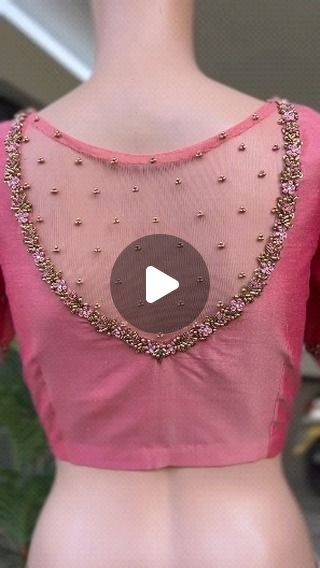 Net Saree Blouse Back Designs, Simple Net Blouse Designs, Net Designer Blouse, Net Blouse Designs, Net Saree Blouse Designs, Net Saree Blouse, Blouse Inspiration, Net Sarees, Netted Blouse Designs