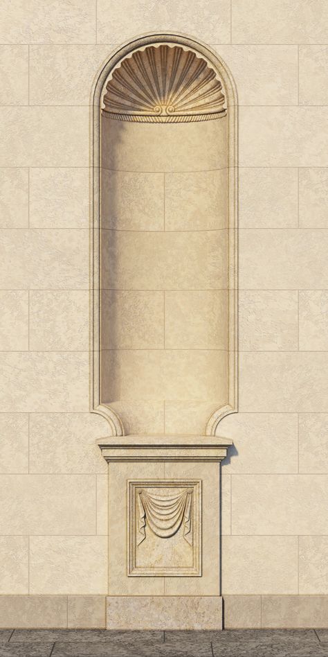 White Wall Paneling, Wall Niche, Architecture Drawing Art, Classic Architecture, Classical Style, Classical Architecture, Ancient Architecture, Beautiful Architecture, White Wall