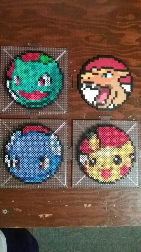 Melty Bead Patterns Stitch, Pixel Art Pattern Coasters, Pixel Art Coaster, Peeler Bead Pokémon, Zodiac Perler Bead Patterns, Pokemon Hama Beads Pattern, Perler Beads Ideas Pokemon, Pokemon Perler Bead Patterns Templates, Fuse Bead Patterns Cute