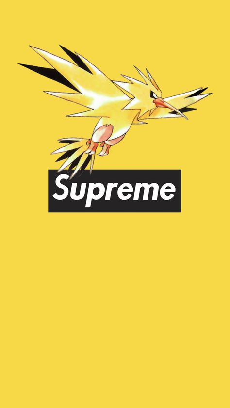 #zapdos #supreme #pokemon Pokemon Vintage Wallpaper, Zapdos Pokemon Wallpaper, Pokemon Samsung Wallpaper, Pokemon Forest Wallpaper, Zapdos Pokemon, Pokemon Johto Wallpaper, Pokémon Wallpaper, Phone Wallpaper Design, Wallpaper Design