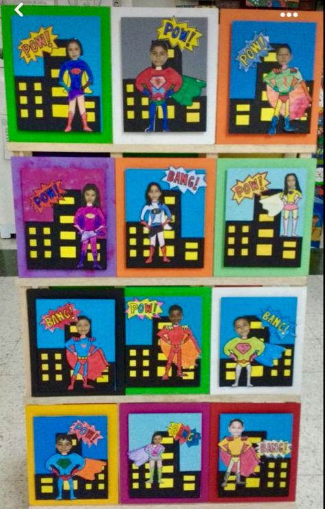 Super Heroes Crafts, Super Hero Back To School, Super Hero Craft Ideas, Super Hero School Ideas, Superhero Crafts For Kids, Superman Crafts, Superhero Preschool, Art Projects Kids, Superhero Craft