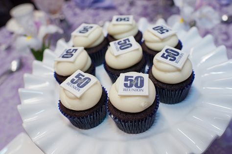 Class Reunion Cupcakes, Reunion Ideas, High School Reunion, Horned Frogs, School Reunion, Class Reunion, Cupcake Muffins, Mini Cupcakes, Frogs