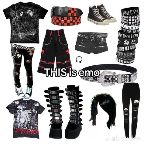 Scene Aesthetic Outfits, Scene Fashion 2000s, 2000s Emo Outfits, Real Emo, Fashion 2000s, Punk Rock Outfits, Scene Outfits, Emo Dresses, Fasion Outfits