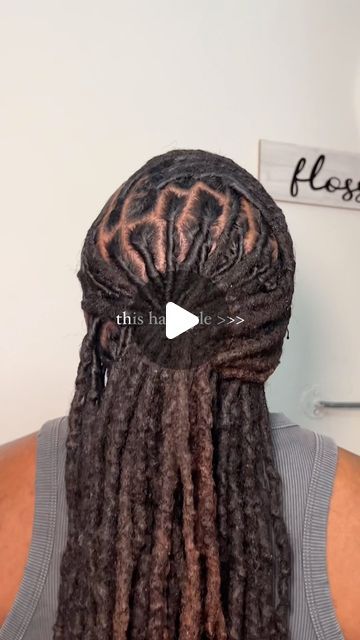 muny 🎈 | Content Creator on Instagram: "so cute & sleek 😍 there's really nothing you can't do with locs!  • • • #reels #locs #locstyles #locstylesforwomen #explore #womenwithlocs #locstyle" Thick Locks Hairstyle, Locs Ponytail Hairstyles For Women, Long Loc Ponytail Styles, Loc Hairstyles For Wedding, Styling Long Locs, How To Style Long Locs, Long Loc Hairstyles For Women, Simple Dreadlocks Styles, Long Locks Hairstyles