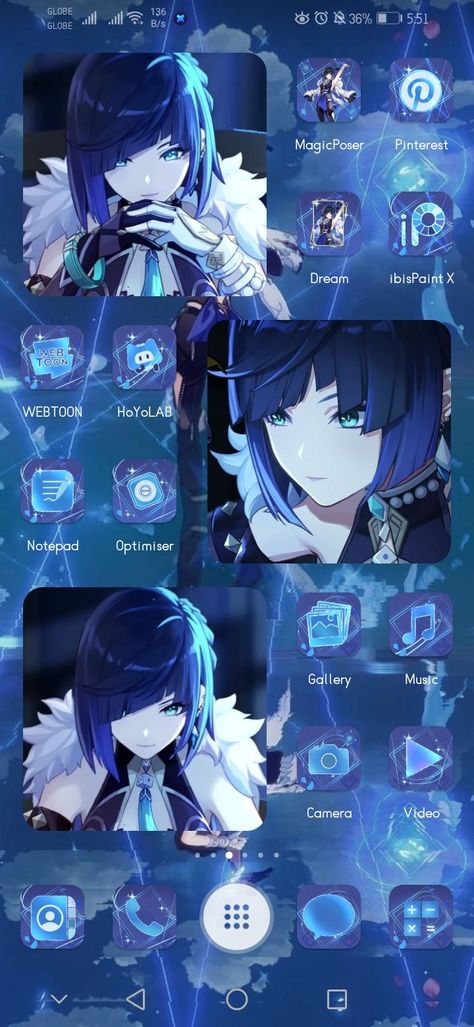 Yelan Wallpaper Theme Pc, Genshin Impact Themed Phone, Yelan Wallpaper Theme, Yelan Aesthetic, Yelan Pfp, Yelan Wallpaper, Genshin Homescreen, Genshin Impact Theme, Genshin Impact Yelan