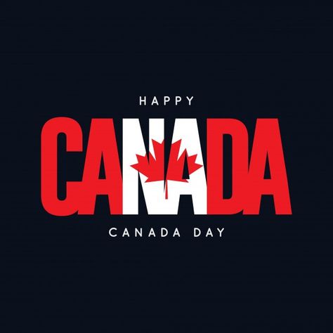 Happy canada day vector template design Premium Vector Canada Day Images, Canadian Facts, Human Giant, Chinese Celebrations, Canadian Immigration, Hoodie Art, Canada Logo, Canadian Things, Canada Pictures