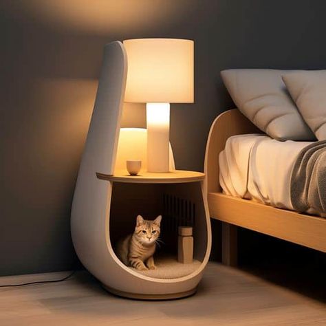 Pet Friendly Furniture, Cat Furniture Design, Luxury Cat Bed, Exterior Drawing, Modern Cat Furniture, Cat House Diy, Exterior Bloxburg, Glam Living Room, Small Bed