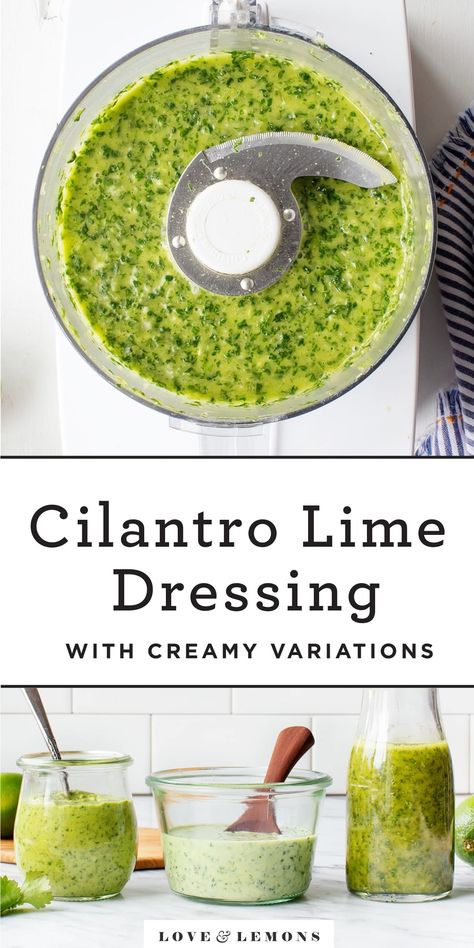 Cilantro Lime Dressing Recipe, Avocado Cilantro Lime Dressing, Citrus Salad Dressing, Salad Options, Carrot Ginger Dressing, Cilantro Dressing, Cilantro Lime Dressing, Citrus Salad, Lime Dressing