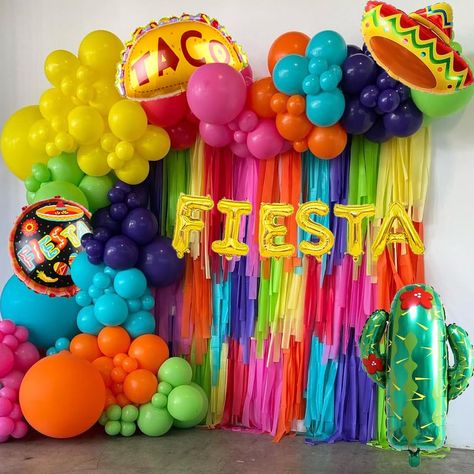 PRICES MAY VARY. 132 Pieces Total:18 latex balloons(12 in), 60 latex balloons(10 in),42 latex balloons(5 in),4pcs Mexican Foil Balloons,6 pcs letter Foil Balloons,1 pcs balloon strip, 1 pc roll glue dots. High-quality materials: All balloons are made of natural latex, thick and strong, non-toxic and harmless. All materials are made of high-quality, safe, very durable, non-toxic and reusable materials. Simple decoration: using the tools we provide, making Mexican Fiesta balloon garland kits is ve Loteria Balloon Garland, Sweet 16 Fiesta Theme, Mexican Balloon Garland, Mexican Balloon Arch, Fiesta Balloon Arch, Fiesta Party Backdrop, Mexican Themed Birthday Party, Fiesta Balloon Garland, Three Esta Birthday Party