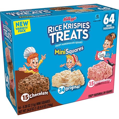 Rice Krispies Pops, Marshmallow Squares, Bulk Snacks, Homemade Rice Krispies Treats, Marshmallow Bars, Easter Snacks, Krispies Treats, Lunch Box Snacks, Mini Treats