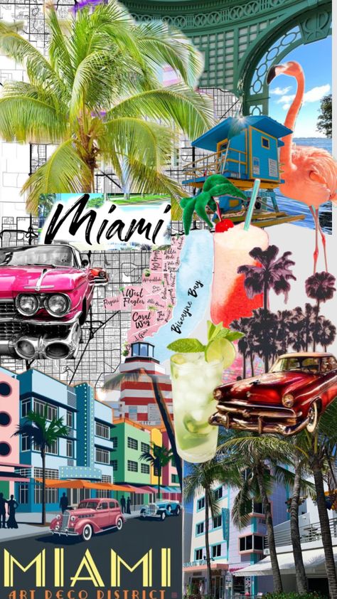 #miami Miami Art Deco, 90s Art, Hippie Life, Miami Fl, Coastal Living, Art Direction, Aesthetic Wallpapers, Mood Board, Miami