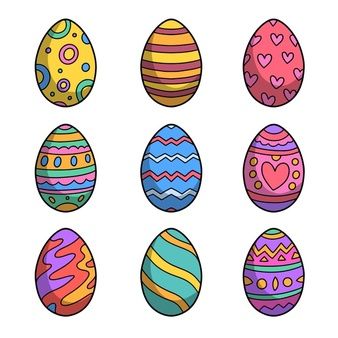 Simple Easter Egg Designs, Simple Easter Eggs, Egg Pictures, Happy Easter Banner, Easter Drawings, Easter Arts And Crafts, Easter Egg Art, Easter Eggs Diy, Easter Egg Designs