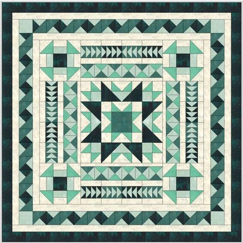 Quilt Easy Pattern, Quilt Easy, Medallion Quilts, 31 December, Border Ideas, Round Robin, Quilt Block Patterns Free, Medallion Quilt, Mystery Quilt