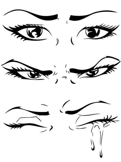 Great expressions Closed Eye Drawing, Angry Eyes, Crying Eyes, Realistic Eye Drawing, Eye Expressions, Manga Eyes, Eye Drawing Tutorials, Eye Sketch, Eye Tattoo