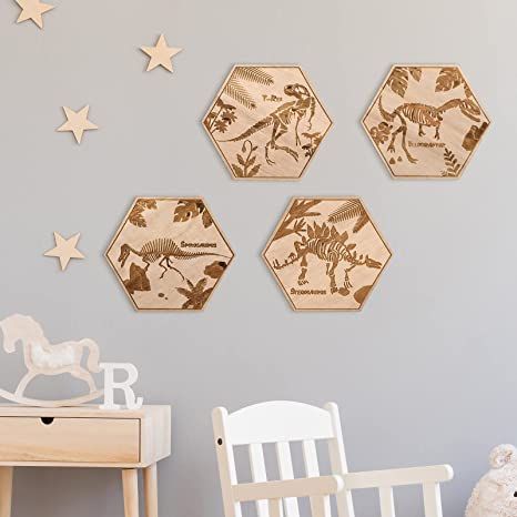 Baby Boys Nursery, Playroom/living Room, Baby Wall Stickers, Wooden Dinosaur, Nursery Classroom, Dinosaur Wall Decor, Dinosaur Bedroom, Living Room Decorations, Dinosaur Room