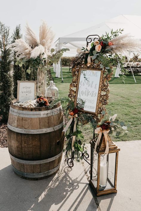 Casablanca Bridal Real Bride Lauren in Style 2332 Melodie Wedding Boho Table Settings, Wedding Chapel Entrance Decor, Floral Arrangements For Wedding Tables, Boho Chandelier Wedding, Rustic Wedding Entrance Decor, Boho Wedding Welcome Table, Spring Boho Wedding Decor, Wedding Aisle Decorations Outdoor Boho, Welcome Area Wedding