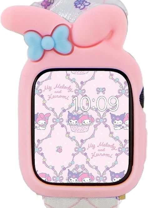 Amazon.com: Sonix x Sanrio Apple Watch Cover | Bumper Case for Apple Watch | Protective Silicone Cover | Fits 38mm/40mm/41mm | My Mel : Cell Phones & Accessories Sanrio Apple Watch, Apple Watch Cover, My Melody And Kuromi, Melody And Kuromi, Watch Ideas, Fashion Silhouette, Badtz Maru, Apple Watch Case, Closet Goals