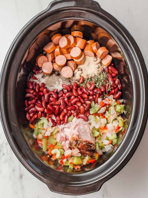 Crockpot Red Beans And Rice With Sausage Slow Cooker, Slow Cooker Red Beans And Rice Recipe, Slow Cooker Red Beans And Sausage, Best Red Beans And Rice Recipe Crockpot, Red Beans Rice And Sausage Crock Pot, Red Beans And Rice Recipe Easy Crock Pot, Red Beans And Sausage Crockpot, Slow Cooker Kidney Beans, Small Red Beans Recipe Crock Pot