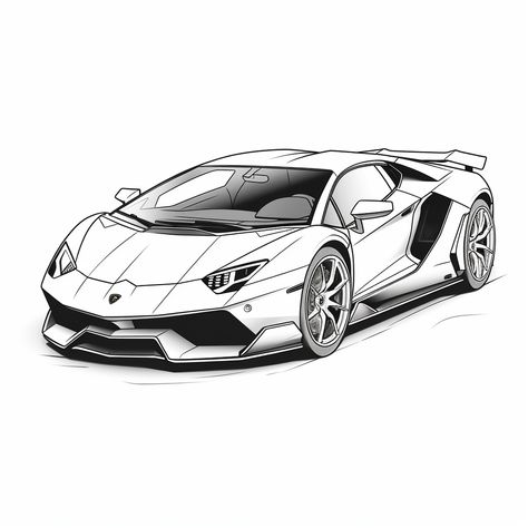 Print all artwork for free at pinterest, link: pinterest.co.uk/illustrationap/ #coloring #art #coloringbook #drawing #color Lamborghini Coloring Pages, Biker Photography, Car Drawing, Cool Car Drawings, Coloring Art, Drawing Color, Automotive Artwork, Truck Coloring Pages, Racing Car Design