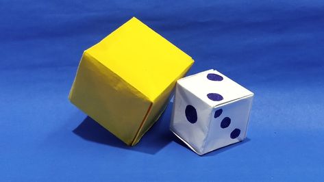 The cp behind this is too easy to make but the collapse is a little tedious. Overall it is a great model ! Origami Cube, Paper Cube, Origami Tutorial, Square Paper, Origami Easy, Sheet Of Paper, Cool Gifs, Making Out, Origami