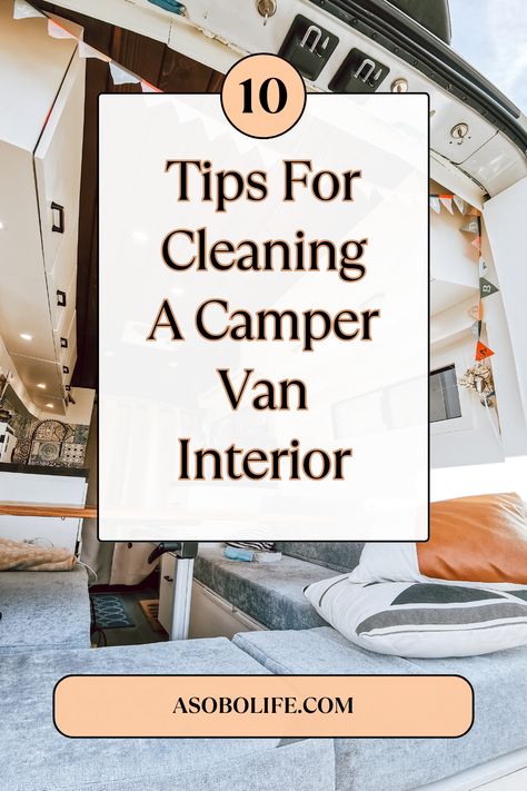 Ready for a sparkling clean road trip? 🚐✨ Check out these 10 practical tips for cleaning your camper van interior! 💦 Make your mobile home feel brand new with our simple, effective hacks. 🧼🔄 From upholstery care to kitchen cleanup, we've got you covered! 💡🚐 Get ready to love every minute in your squeaky clean camper! Camper Cleaning Hacks, Camper Cleaning, Camper Van Interior, How To Clean Vans, Camper Shells, Vent Fan, Dirty Air, Campervan Interior, Van Interior