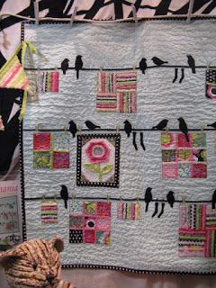 Quilting Blog - Cactus Needle Quilts, Fabric and More: Bird On A Wire Chenille Quilt Patchwork, Star Quilts, Bird Quilt Blocks, Chenille Quilt, Bird On A Wire, Round Robin, Quilt Care, Bird Quilt, Memory Quilt