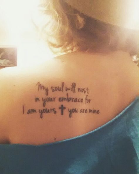 Love this verse and this tattoo! "Oceans" Hillsong United. Makes my soul so happy ♡♡ So Will I Tattoo Hillsong, Song Of Songs 4:7 Tattoo, Oceans Lyrics Tattoo, Oceans Tattoo Hillsong, Oceans Song Hillsong, Song Lyric Tattoos, Ocean Lyrics Hillsong, Bible Tattoos, Meaningful Tattoos For Women