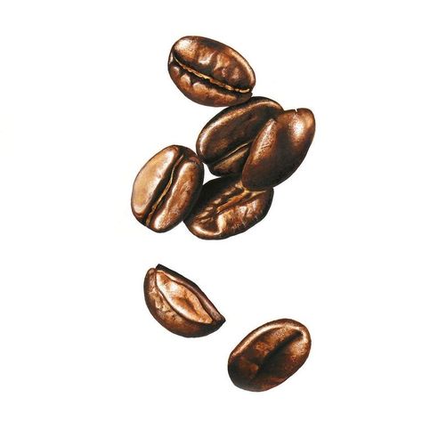 Coffee Beans Art, Coffee Bean Art, Coffee Doodle, Coffee Art Print, 귀여운 음식 그림, Coffee Tattoos, Multi Panel Art, Coffee Drawing, Coffee Painting