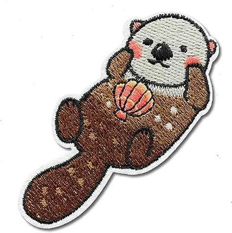 AmazonSmile: Hinihao 1 pc Enhydra lutris Sea Otter Animal Sticker Stick on/Iron on/Sew on Patch Applique for Clothes,Backpack,Phonecases,Helmat,DIY Accessories : Everything Else Otter Animal, Animal Patches, Patch Applique, Backpack Patches, Sew On Patch, Sea Otter, Animal Stickers, Kids Boxing, Embroidery Inspiration