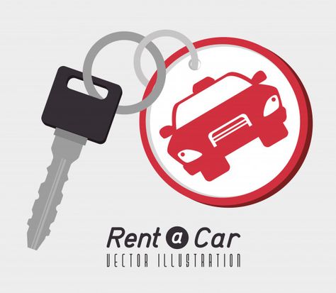 Car Hire Logo, Rental Car Logo, Rent A Car Design, Rent A Car Logo, Car Rental Logo, Business Mind, Rent Car, Business Car, Car Vector