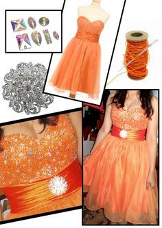 Embellish Plain Dress, Add Sequins To Dress Diy, Add Rhinestones To Dress Diy, How To Embellish A Dress Diy, Prom Dress Diy, Alter Clothes, Dress Transformation, Diy Dress Pattern, Diy Prom Dress