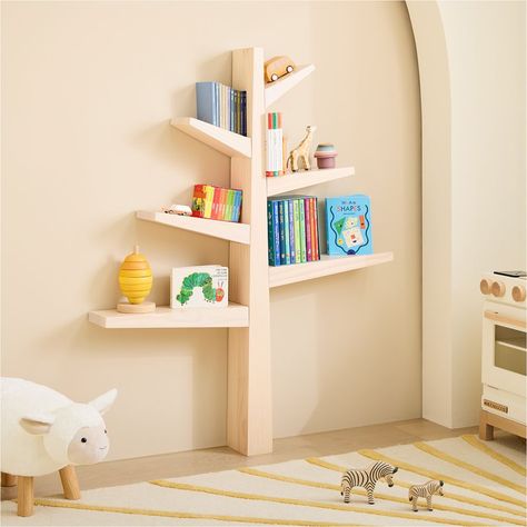 Babyletto Spruce Tree Bookcase (41") Tree Bookcase, Boy Bedrooms, Montessori Teaching, Tree Bookshelf, Nursery Bookshelf, Montessori Playroom, Kid Bedroom, Spruce Tree, Kids Bookcase