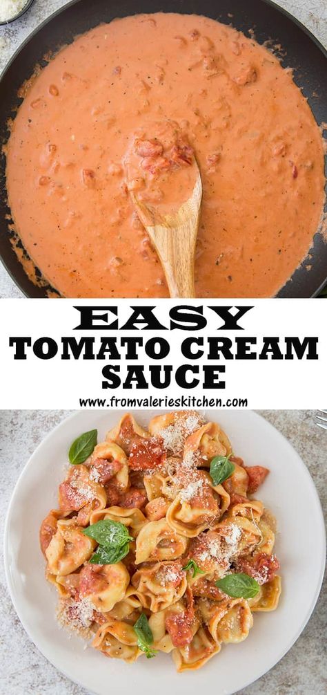 Gnocchi Sauce, Cream Sauce Pasta, Easy Pasta Sauce, Tomato Cream Sauce, Cream Pasta, Tomato Pasta Sauce, Creamy Tomato Sauce, Pasta Sauce Recipes, Tomato Pasta