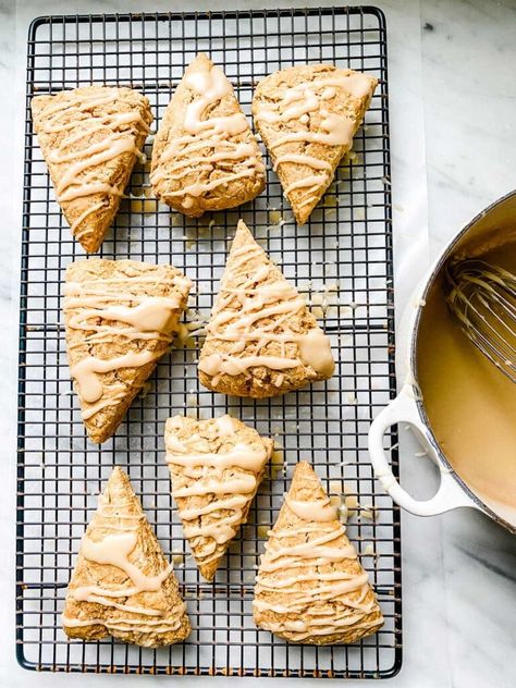 Pumpkin Scones With Maple Glaze, Spiced Scones, Maple Glaze Recipe, Yummy Fall Recipes, Maple Pumpkin, Pumpkin Scones, Fall Recipe, Maple Glaze, Best Pumpkin