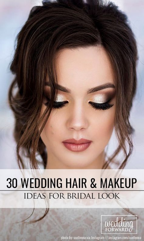 Bride Makeup Brown Eyes, Hair And Makeup Ideas, No Make Up Make Up Look, Summer Wedding Makeup, Beach Wedding Makeup, Fall Wedding Makeup, Wedding Makeup Bride, Hazel Eye Makeup, Wedding Eye Makeup