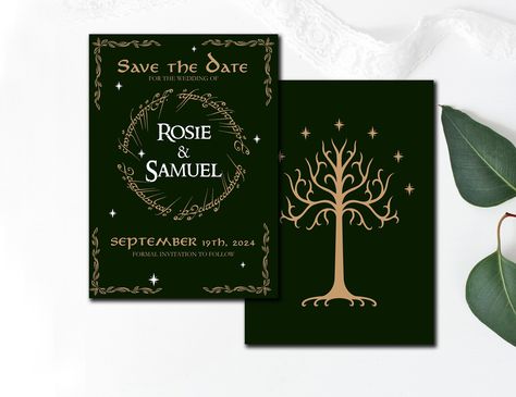 LOTR Wedding Save the Date Tolkien Wedding Template Inspired Elven Wedding Invitation Fantasy INSTANT Download Editable - Etsy Tolkien Wedding, Lord Of The Rings Wedding, Lotr Wedding, Elven Wedding, At Home Wedding, Printing Wedding Invitations, Fantasy Wedding, Save The Date Templates, Formal Invitation