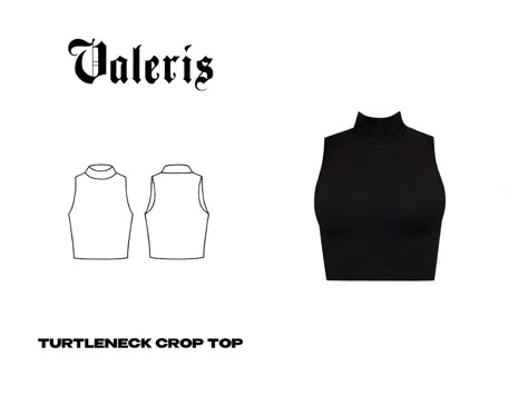 PDF Digital sewing pattern for Turtleneck Crop Top. Mock Neck Top Pattern, Turtleneck Shirt Pattern, High Neck Top Sewing Pattern, Cowl Neck Top Pattern Free Sewing, Sewing Tank Tops Pattern, Sewing Turtleneck, High Neck Top Pattern, Turtle Neck Sewing Pattern, Turtleneck Sewing Pattern