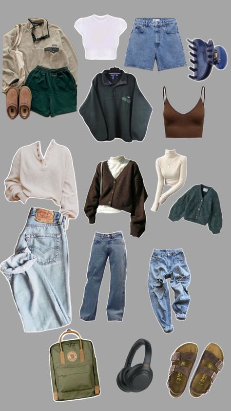 Earthy Outfits, Clothes And Shoes, Really Cute Outfits, Outfit Inspo Fall, Retro Outfits, Comfy Outfits, Cute Casual Outfits, Jeans Shorts, Granola