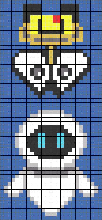 Alpha pattern #117240 | BraceletBook Eve Robot, Disney Tapestry, Walle Y Eva, Disney Keychain, Disney Silhouette, Small Tapestry, Graph Crochet, Pixel Art Templates, Crochet Disney