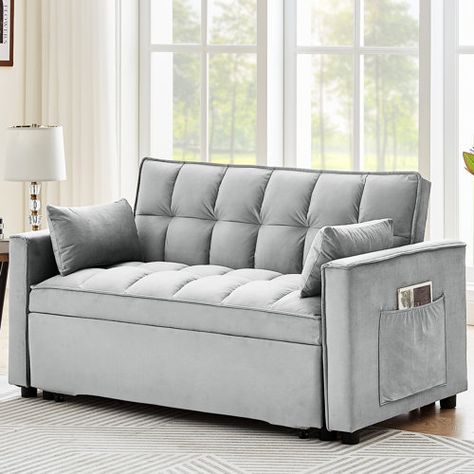 Latitude Run® Readington 54 | Wayfair Loveseat Sofa Bed, Velvet Sleeper Sofa, Loveseat Sleeper Sofa, Modern Velvet Sofa, Velvet Sofa Bed, Pull Out Couch, Pull Out Sofa Bed, Pull Out Sofa, Futon Sofa Bed