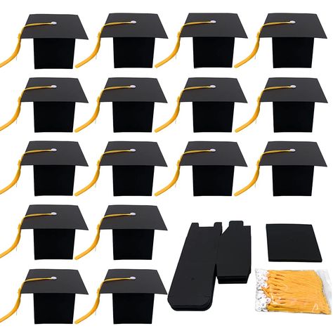 PRICES MAY VARY. ✨Material: graduation favor boxes are made of eco-friendly cardboard and premium tassel, sturdy and durable. ✨Size: graduation cap boxes measure 2.3" x 2.3" x 2.3",can fill with 6-8pcs Ferrero,20-25pcs kisses,candies,chocolates and other graduation keepsake such as keychain. ✨Wonderful Party Favors: you can place gift boxes on tables for guest at graduation dinner,buy for your classmates in school just to show some appreciation and congratulation,these little hats will be a BIG University Graduation Gifts, Calligraphy Markers, Graduation Keepsake, Graduation Dinner, Graduation Party Gifts, Graduation Candy, Friend Graduation, Graduation Party Favors, Graduation Favors